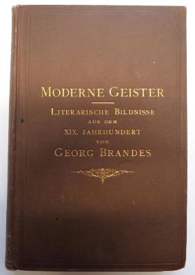 B 3058 : Moderne Geister. Literarische Bildnisse aus dem 19. Jahrhundert. (1887)