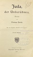 00/4014 : Juda, der Unberühmte : Roman (1901)