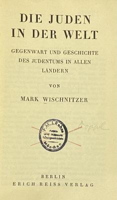 00/4024 : Die Juden in der Welt : Gegenwart und Geschichte des Judentums in allen Ländern (1935)