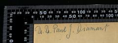 - (Diamant, Paul Josef), Von Hand: Name; 'Dr. Dr. Paul J. Diamant'. 