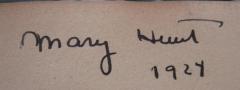 - (Hunt, Mary), Von Hand: Autogramm, Name, Datum; 'Mary Hunt 1924'. 