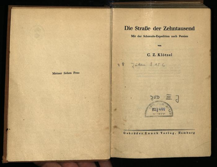 JUD III J 82 488 : Die Straße der Zehntausend