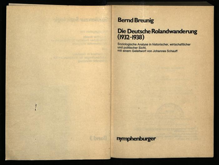 JUD III J 93 12 : Die Deutsche Rolandwanderung (1932–1938)