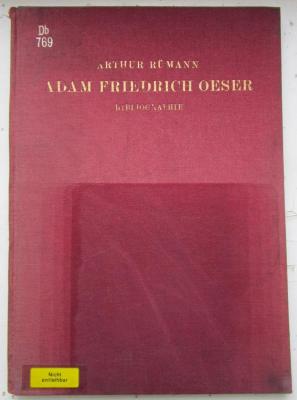 Db 769: Adam Friedrich Oeser : Bibliographie (1931)