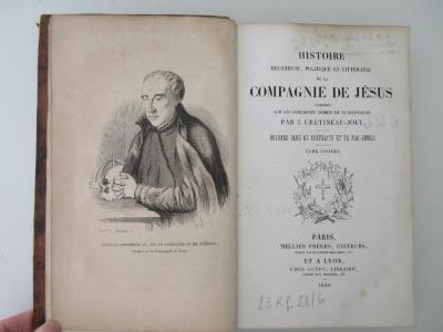 23 Kf 28/6 : Histoire religieuse, politique et littéraire de la compagnie de Jésus (1846)