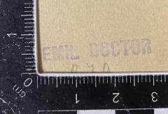 - (Doctor, Emil), Stempel: Name; 'Emil Doctor '.  (Prototyp)