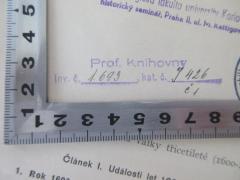 - (Univerzita Karlova, Praha;Pedagogická fakulta university Karlovy ), Stempel: Name; 'Prof. Knihovny Inv. C. 1.693, kat. C. J 426 cí'. 