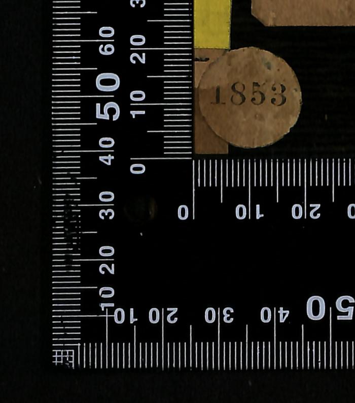- (Jüdische Gemeinde zu Berlin), Stempel: Exemplarnummer; '1853'. 
