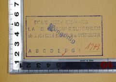 - (Institut für Arbeiterbildung Berlin-Dahlem;Bibliothek des Instituts für Arbeiterbildung Berlin-Dahlem), Stempel: Name, Berufsangabe/Titel/Branche, Signatur, Ortsangabe; 'Bibliothek d. Instituts f. Arbeiterbildung BLN-Dahlem
ab X/69 Neue Signatur u. Systematik
F 1943'. 