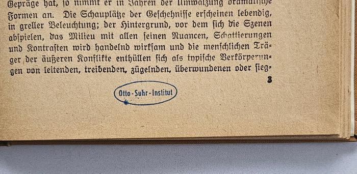 SA 338 : Sitten- und Charakterbilder aus der französischen Revolution (1920);- (Otto-Suhr-Institut an der Freien Universität Berlin), Stempel: Name, Berufsangabe/Titel/Branche; 'Otto-Suhr-Institut'.  (Prototyp)