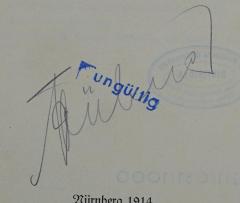 -, Von Hand: Autogramm, Name; '[Th] Hübner'