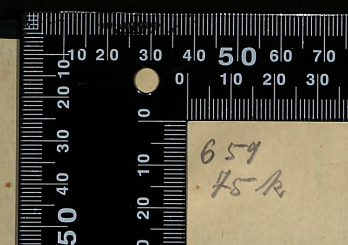 -, Von Hand: Nummer; '659 
75 k'