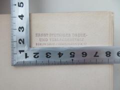 - (Ernst Steiniger Druck- und Verlagsanstalt ), Stempel: Berufsangabe/Titel/Branche, Name, Ortsangabe; 'Ernst Steiniger 
Druck- und Verlagsanstalt 
Berlin SW 81 / Immelmannstr. 10
'.  (Prototyp)