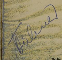 - (Hübner, [Th.]?), Von Hand: Autogramm, Name; '[Th.] Hübner'. 