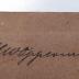 - (Oppermann, H. W.), Von Hand: Autogramm; 'HW Oppermann'.  (Prototyp)