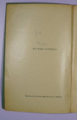 SA 1307-3 : Die Technik in der Urzeit und auf primitiven Kulturstufen. (1919);- (Gewerkschaft öffentliche Dienste Transport und Verkehr Bezirksleitung Berlin), Von Hand: Signatur; 'G 12
Z52/812'. 