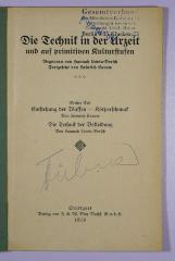 SA 1307-3 : Die Technik in der Urzeit und auf primitiven Kulturstufen. (1919)