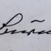 - (Burmester, Dora), Von Hand: Autogramm; 'Dora Burmester'.  (Prototyp)