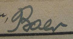 - (Baer, Bernhard), Von Hand: Autogramm, Name; 'Baer'.  (Prototyp)