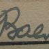 - (Baer, Bernhard), Von Hand: Autogramm, Name; 'Baer'.  (Prototyp)