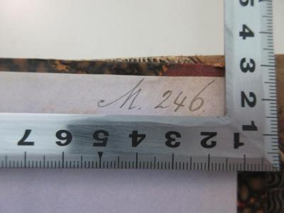 - (Schlossbibliothek Walpersdorf), Von Hand: Nummer, Signatur; 'M 246'. 