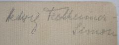 - (Fechheimer, Hedwig), Von Hand: Autogramm, Name; 'Hedwig Fechheimer-Simon'. 