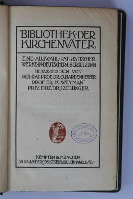 BO 1160 B582-1,37+3 : Des heiligen Ephräm des Syrers ausgewählte Schriften (1919)