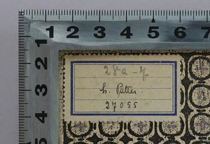 BO 1160 B582-1,52+3 : Des Origenes acht Bücher gegen Celsus (1926);- (Biblioth. Provinc Argentor. C.SS.R.), Etikett: Signatur; '28a - 7
h. Patres
27055'. 