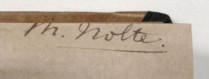 - (Nolte, Mary), Von Hand: Autogramm; 'M. Nolte.'. 