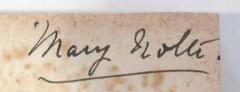 - (Nolte, Mary), Von Hand: Autogramm; 'Mary Nolte.'. 