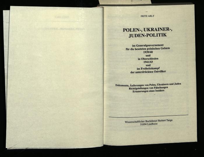 JUD III B 95 353 : Polen-, Ukrainer-, Juden-Politik
