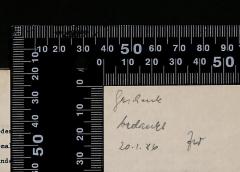- (Walk, Joseph), Von Hand: Besitzwechsel: Schenkung; 'bedankt
20.1.86
JW'. 