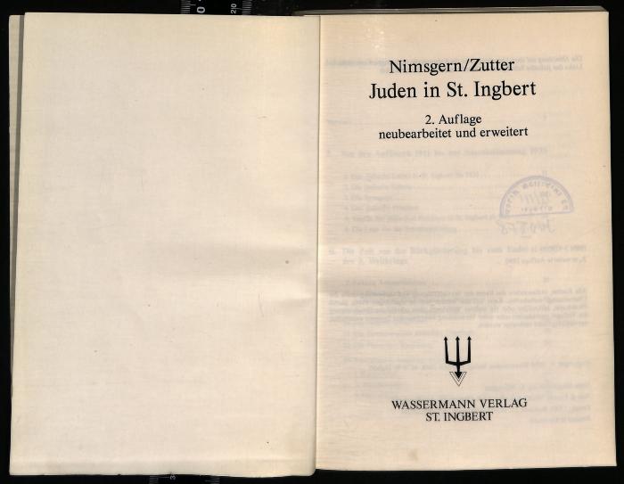 JUD II F8 99 111 : Juden in St. Ingbert
