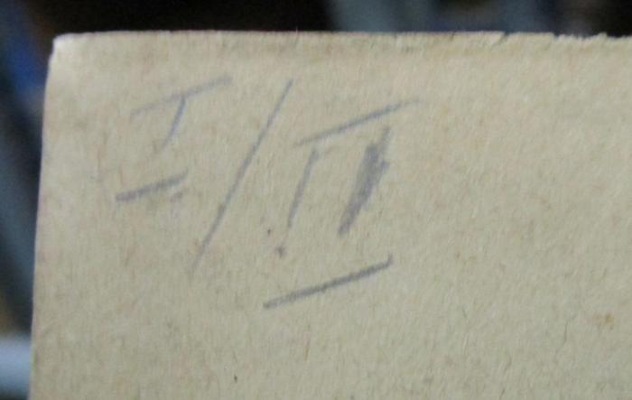 Aa 1429 ae: Weltgeschichte für Töchterschulen und zum Privatunterricht heranwachsender Mädchen (1872);- (unbekannt), Von Hand: Nummer; 'I / IV'. 