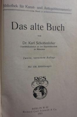 XIV 2997 b: Das alte Buch (1921)