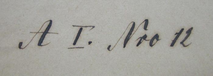 Aa 1468: C. Sallusti Crispi Catilina, Iugurtha: ex Historiis orationes et epistulae (1891);- (Pferdekämper, Fritz), Von Hand: Nummer; 'A I. Nro 12'. 