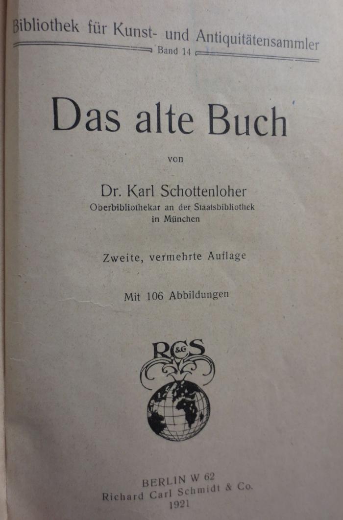 XIV 2997 b: Das alte Buch (1921)