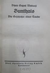 Cw 198: Bunthals : Die Geschichte einer Taube (1929)