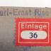 - (Riso, Karl-Ernst), Stempel: Name; 'Karl-Ernst Riso
'.  (Prototyp)