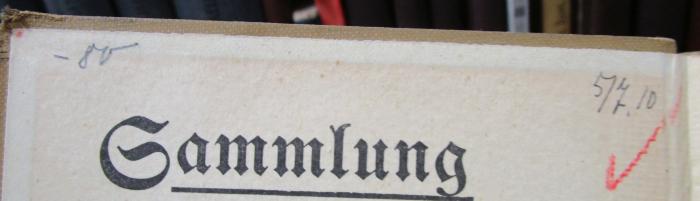 Ba 119: Länder- und Völkernamen (1910);- (unbekannt), Von Hand: Preis; '- 80'. ;- (unbekannt), Von Hand: Datum; '5/7.10'. 