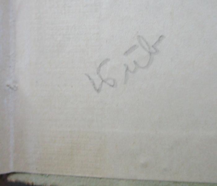 Bc 69 2.Ex.: Das Glück der Landschaft : Von ihrem Verstehen und Genießen (1942);- (unbekannt), Von Hand: Notiz; '[.]ub'. 