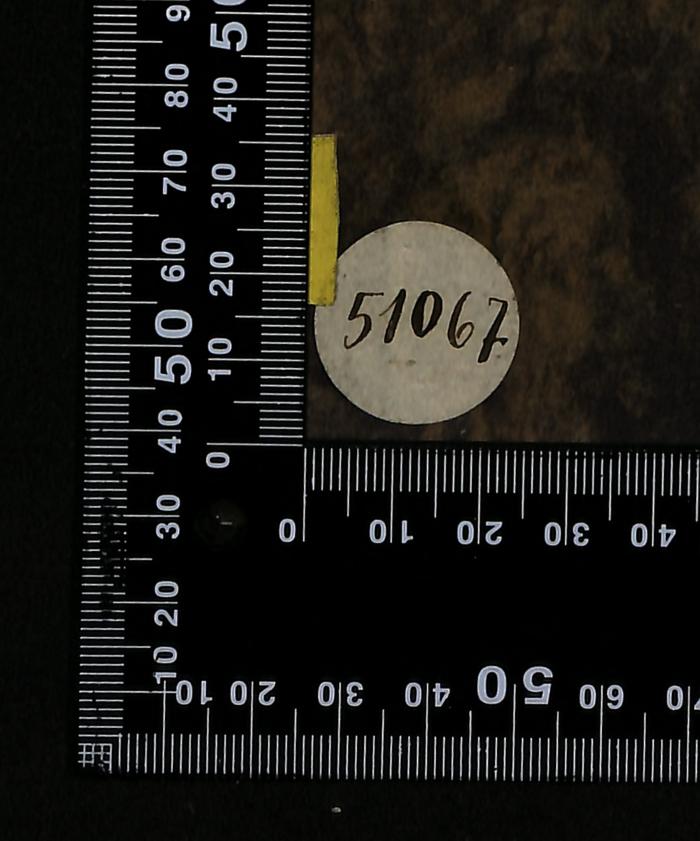 - (Jüdische Gemeinde zu Berlin), Etikett: Exemplarnummer; '51067'. 