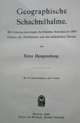 Bf 126 2.Ex.: Geographische Schachtelhalme : Mit Lebenserinnerungen durchrankte Reiseskizzen über Gebiete des Mittelmeeres und des südöstlichen Europa (1909)