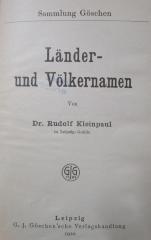 Ba 119: Länder- und Völkernamen (1910)