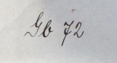 - (Bibliothek der Lesehalle Bremen), Von Hand: Signatur; 'Gb 72'. 