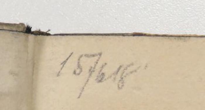 - (unbekannt), Von Hand: Nummer; '157618'. 