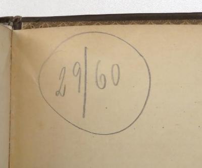 - (Schmorl & von Seefeld (Buchhandlung)), Von Hand: Nummer; '29/60'. 