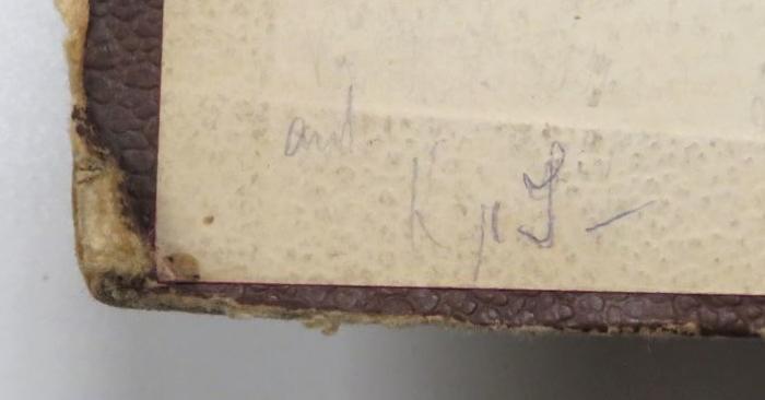 - (unbekannt), Von Hand: ; 'ant.[?] KrI-'. 