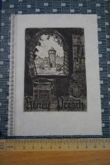 - (Presch, Henry), Etikett: Name, Exlibris; 'Ex Libris Henry Presch'. 