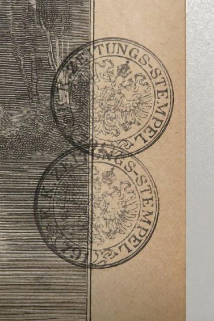 - (K.K. Zeitungs-Stempel), Stempel: Name, Nummer; 'K. K. Zeitungs-Stempel 791'.  (Prototyp)